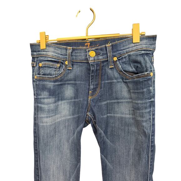 7 For All Mankind Straight Leg Jeans Dark Wash Women’s 25 - Picture 3 of 9